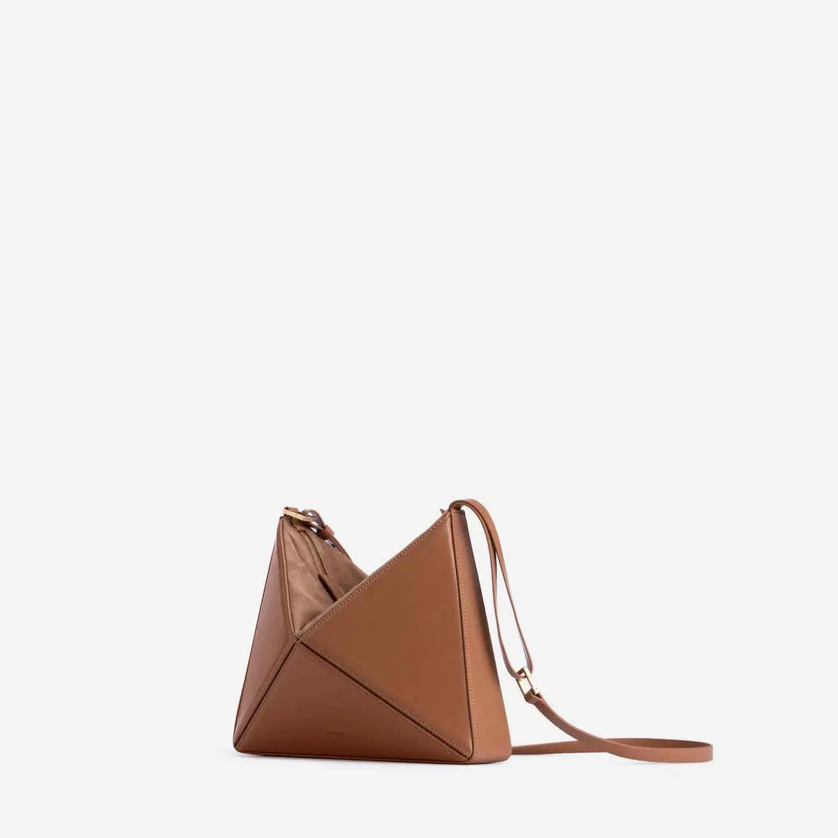 Fold crossbody, cognac