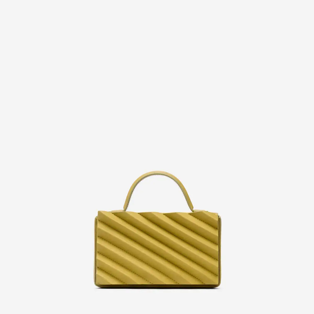 Riflet top handle bag, mustard