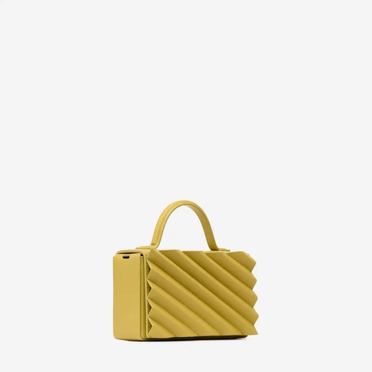 Riflet top handle bag, mustard