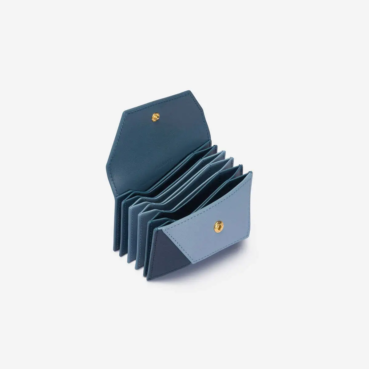 Facet wallet, denim blue