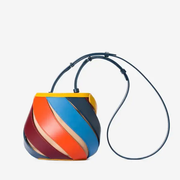 Stribe top handle bag, multicolour